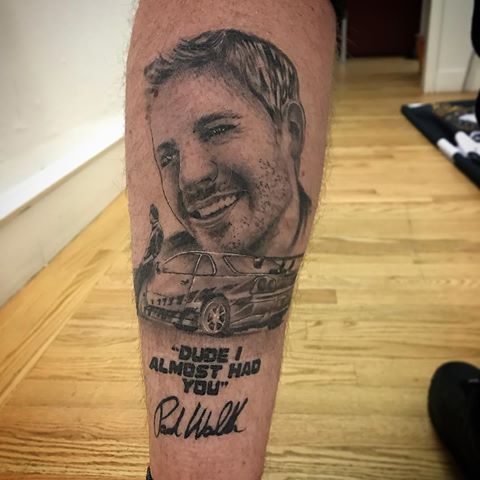 Paul Walker Tattoo on Cody Walker's Arm