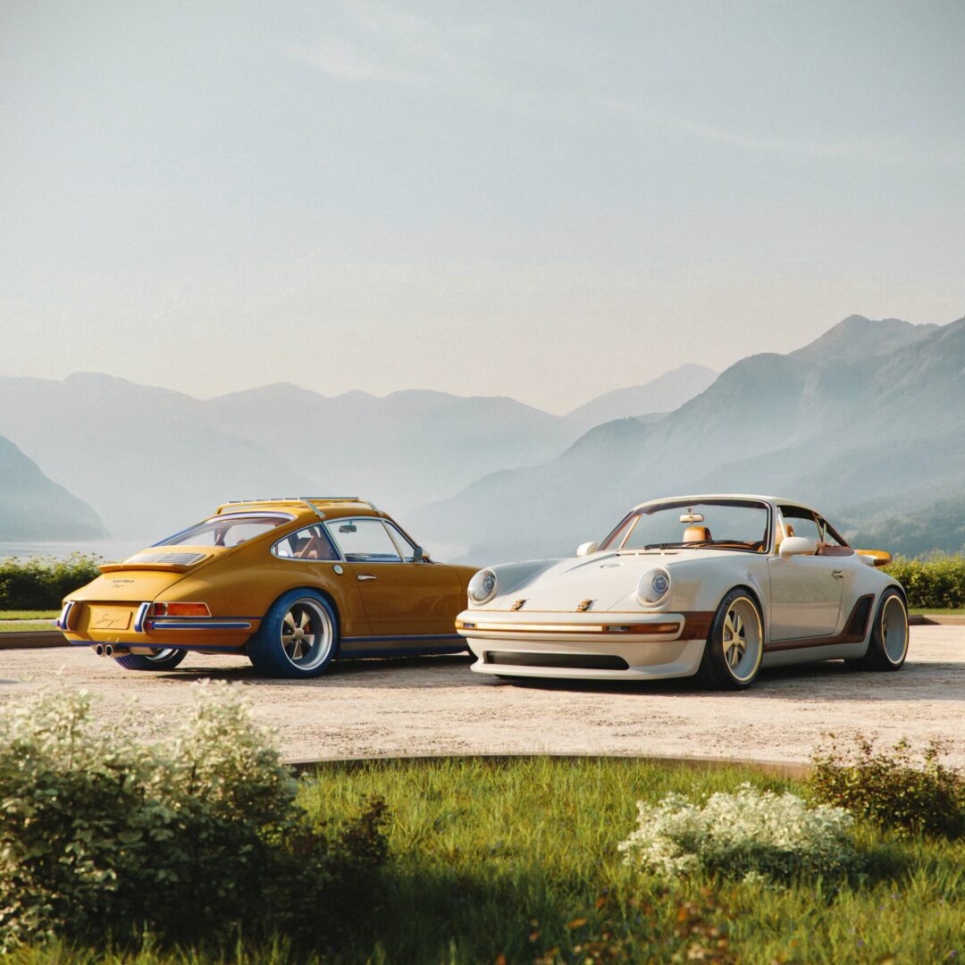 Porsche 911 Louis Vuitton par Singer - Décor Alpin et Lac